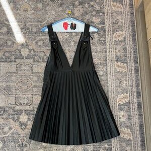 Zara Black Leather Dress - Small